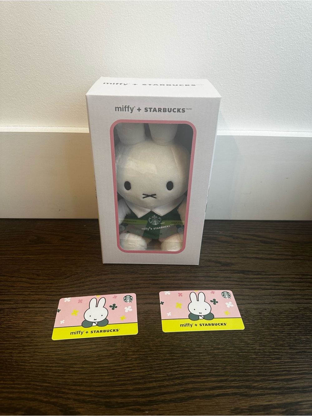 Starbucks x Miffy Plush w/ 2 Gift Cards (Empty)